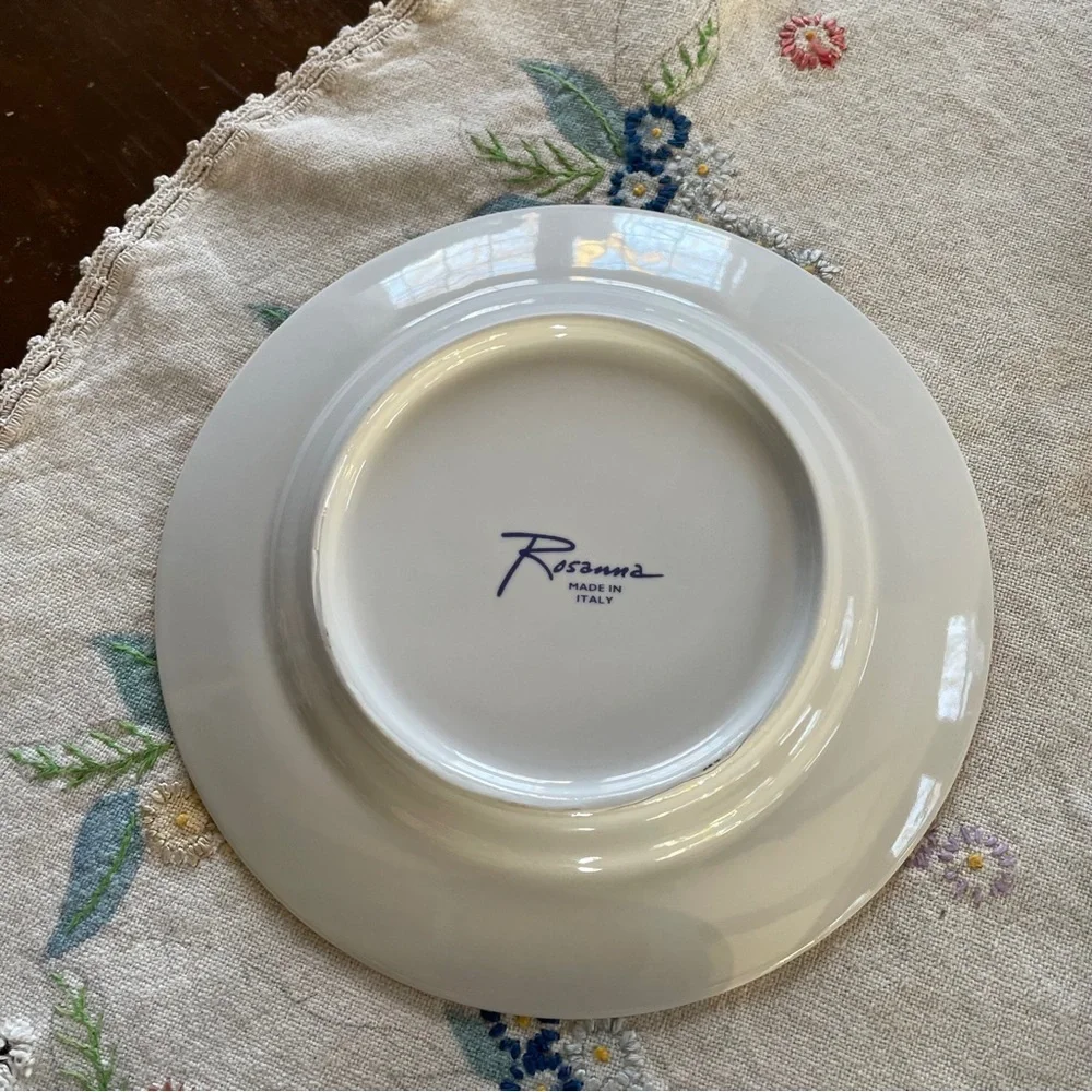 Vintage Rosanna Twelve Days of Christmas Dessert Plates. Made in Italy.